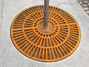 grilles d'arbres rondes